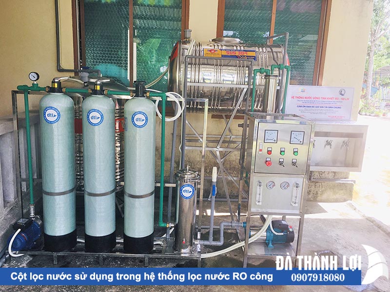 Cột lọc composite sử dụng trọng hệ thống lọc nước RO công nghiệp