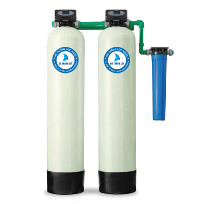 Bộ lọc nước đầu nguồn 2 cột composite sử dụng van tự động